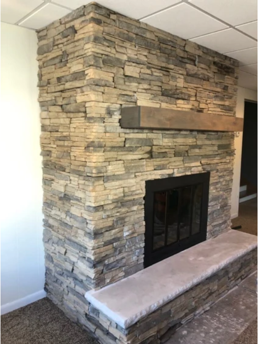 Stone Fireplace